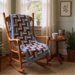 Vintage Y2K Handmade Patchwork Rag Quilt